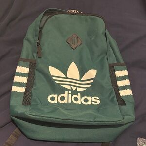 Adidas Teal Backpack with White Accents